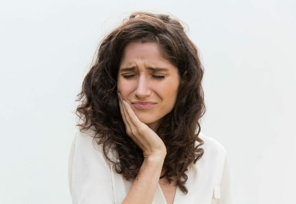 Patient with tooth pain